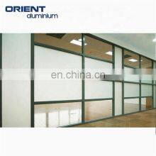 Hot Sales Nice Quality Anodized Extruded Modern Office Aluminum Frame Glass Partition Wall With Sliding Doors thumbnail-2
