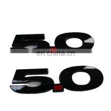 Old Style ABS Plastic Custom Chrome Black 5.0 Letter Rear Car Emblem Sticker For F350