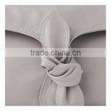 Knot Women Soft Smooth Genuine Leather Clutch Bag Nappa Foldover Party Clutch Good Quality Hand Bag Guangzhou Factory thumbnail-3