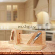 Guillotine Wood Meat Cutting Board Wooden Sausage Slicer Guillotine Slicer thumbnail-5