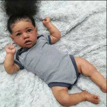 22-inch Black Skin Tone Doll Saskia Cute Baby Cross-border E-commerce Foreign Trade Sources a Piece of Hair thumbnail-2