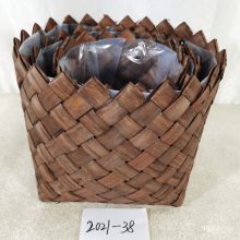 Natural Handmade Wood Chip Basket Flower Pots New Style