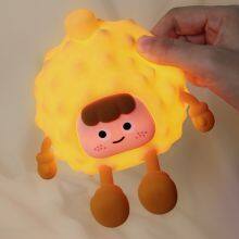 Seller Cheap Personalized Baby Sleeping Lamp Rechargeable Cute Fruit Durian Silicone Small Night Light Touch Sensor Kids Lamp thumbnail-1
