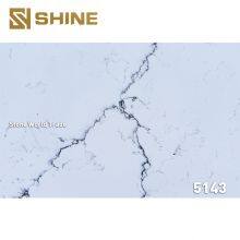 Horizon Kitchen Countertop Slab Artificial Calacatta White Silica Quartz Stone Quartz Slab Widely Used thumbnail-3