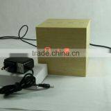 Nature Material High Quality Sensor Indoor Wooden Clock thumbnail-6
