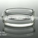 Square Clear Glass Ashtray thumbnail-2