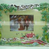 Fashion Enamel Silver Bright Metal Photo Frame