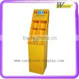Supermarket Promotion Compartment Stand Floor Paper Shelf Display