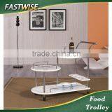 China 3 Layers White Color Food Trolley Cart for Restaurant and Hotal Supplies thumbnail-2