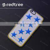 Hot Sale Star Patterns Epoxy Tpu Soft Cellphone Cover Case for Iphone 6 Plus