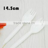Food Grade Plastic Spoon and Fork, White Disposable Cutlery for Takeaway Food Usage