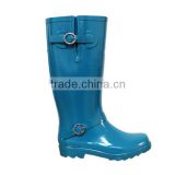 ladies outdoor antiskid waterproof jelly water shoes knee high boots with buckle
