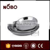 Round Plate ,stainless Steel Serving Tray for Snacks and Desserts thumbnail-2