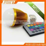 16 Colors Change by Remote Control E27 3W RGB LED Bulb Light thumbnail-1
