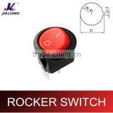 Mini Round Black Button Rocker Switch Dia 16.5mm ON-OFF 2pins Dia 16.5mm 3A 250V