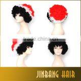 New Football Fans Wigs Black White & Red Sports Fanatic Wig 1piece/lot for Wholesales thumbnail-4