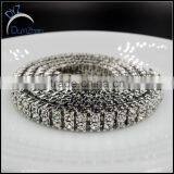 Latest 2 Row Men's Hip Hop White Gold Diamond Necklace thumbnail-2
