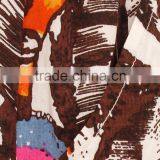 Women Rib Waisted Casual Pants 100% Rayon Print Trousers Tropical Floral Ninth Pants thumbnail-3