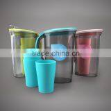 Wholease Plastic Pitcher With Lid for Juice Milk Water Fruit Tea Quality Choice thumbnail-3