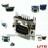 15 pin female solder type d-sub adapter connector right angle