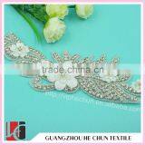 HC-2097 Top Sale Flower Shape Crystal Bead Applique for Wedding Dress ,Wholesale Crystal Hot Fix Rhinestone thumbnail-1