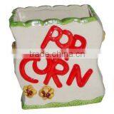 Hand-painted Ceramic Popcorn Bowl