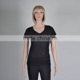 OEM Women Blank Short Sleeve Plain T Shirt thumbnail-5
