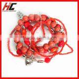 2012 Hot Sale New Arrival Fashoin Cheap Handmade Red Beads Bracelet