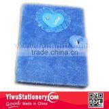 Blue Plush Fabric Mini Notebook thumbnail-1