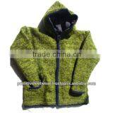 Hand Knitted Woolen Sweater With Hooded thumbnail-1