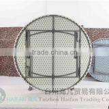 Stainless Steel Bracket PE 2 Meter White Round Meeting Table/modern Round Conference Table With Removable Legs thumbnail-2