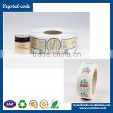 Clear Printed Emboss Water-based Glue Cosmetic Label