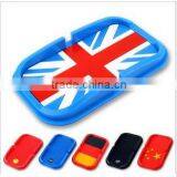 2014 whole sale National flag silicone car non-slip sticky mat /decorative car mat