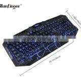 High Quality USB Wired Gamer Keyboard in Cool Crack Backlit thumbnail-3