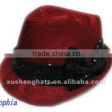 2012newewt bowknots fedora.cotton fedora hat.hot sell hat