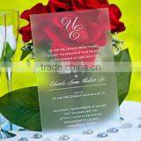 Frosted Customized Acrylic Wedding Invitation Card