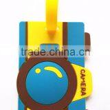 Camera Printed Funny Soft Rubber Bag Tags PVC Luggage Tag Manufacture