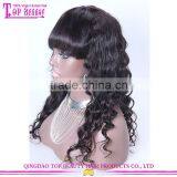 Top 6a Quality 1b# Virgin Brazilian Hair Natural Wave Glueless Cap Lace Front Wig With Combs thumbnail-4