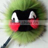 Factory Cute Style High Quality Real Fox Fur Monster Doll Keychain Charm for Bag thumbnail-1