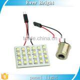 Car Interior Reading Light White 12V T10 Ba9s Festoon 24SMD 1210 SMD Led Reading Dome Panels Lights thumbnail-5