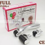 3 in 1 derma roller with 3 changeable microneedle roller head hair regrow derma roller CE