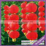 New Year Red Silk Celing Hanging Outdoor Decorative Lanterns thumbnail-1