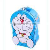 Size:250*120*40mm With Print Beatiful With Handle Cat Shape Tin Box