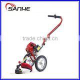 HOT!!!BC430 Hand Push Brush Cutter with wheels / 43cc gasoline hand push grass trimmer