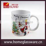 Santa and Snowman Ceramic Christmas Mugs for Coffee or Hot Cocoa thumbnail-1