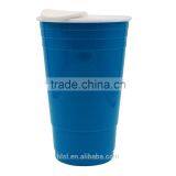 BRC Plastic Double Wall Cup Custom With Lid, PP Plastic Sports Cup With Cover thumbnail-3