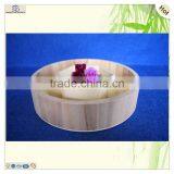 Натуральный деревянный круглый поднос из необработной тульпы с несколькими отделениями thumbnail-5