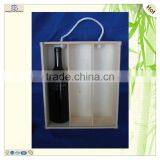Factory Price String Handle 3 Bottles Bamboo Wooden Crate Box thumbnail-4