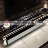 Modern Marble Classic TV Stand With Stainless Steel Feet thumbnail-5