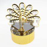 Customized Special 24K Gold Plated Peacock Music Box With Swarovski Crystals thumbnail-2